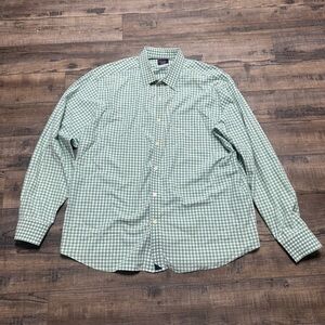 UNTUCKit Green Checkered Button Down Men's Shirt Cotton XXL
